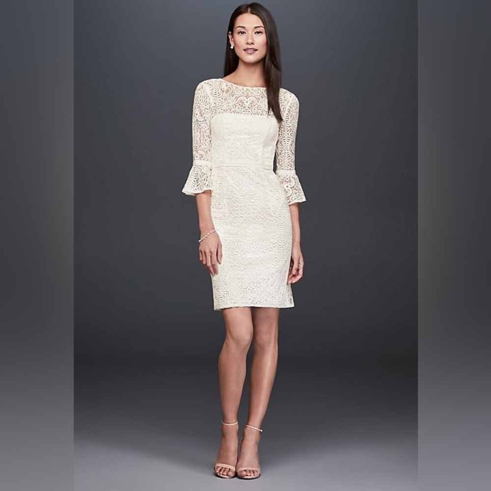 David’s Bridal DB Studio Lace Lined MIDI dress size 14